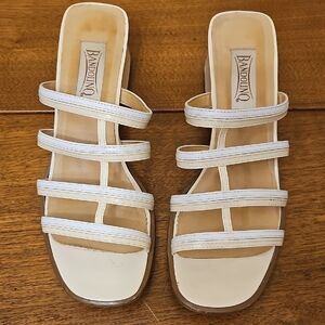 Bandolino White Multi-Strap Slide Sandals